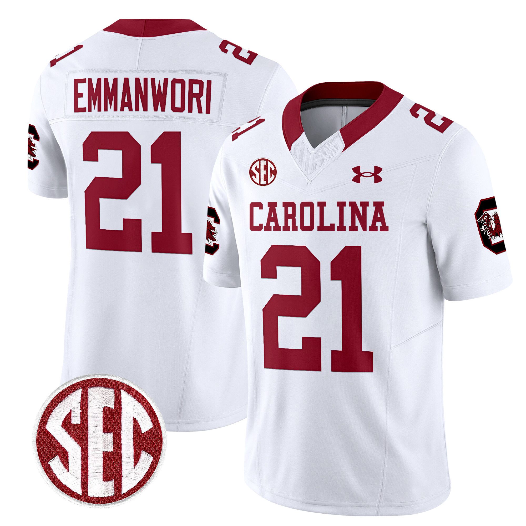Men South Carolina Gamecocks #21 Emmanwori White 1980 Throwback Vapor Limited 2024 NCAA Jersey->indianapolis colts->NFL Jersey